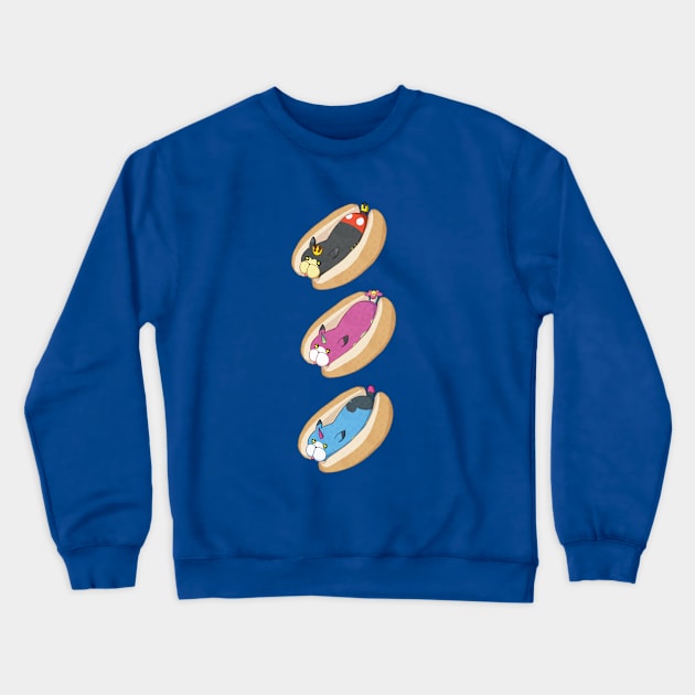 Buns- All 3 Meowwows Crewneck Sweatshirt by VenaCoeurva